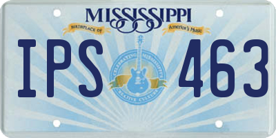 MS license plate IPS463