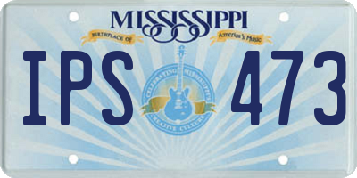 MS license plate IPS473