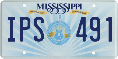 MS license plate IPS491
