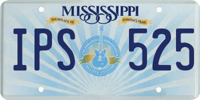 MS license plate IPS525