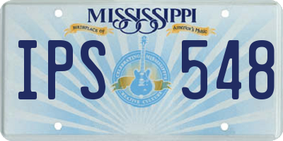 MS license plate IPS548