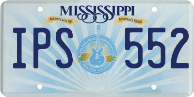 MS license plate IPS552