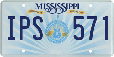 MS license plate IPS571