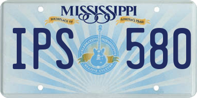 MS license plate IPS580