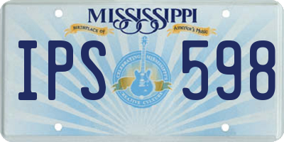 MS license plate IPS598