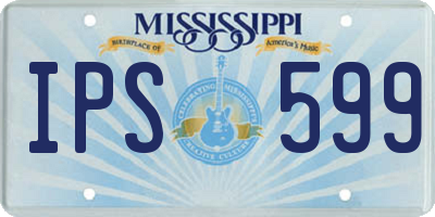 MS license plate IPS599