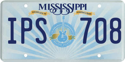 MS license plate IPS708