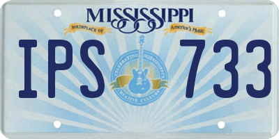 MS license plate IPS733