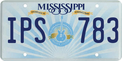 MS license plate IPS783
