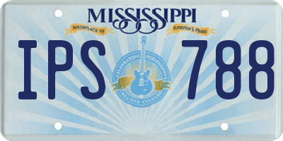 MS license plate IPS788