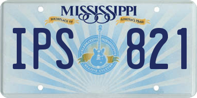 MS license plate IPS821