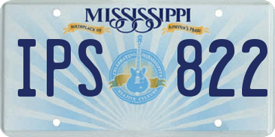 MS license plate IPS822