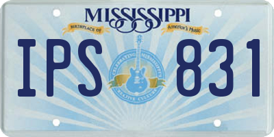 MS license plate IPS831