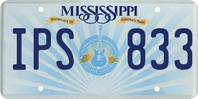 MS license plate IPS833