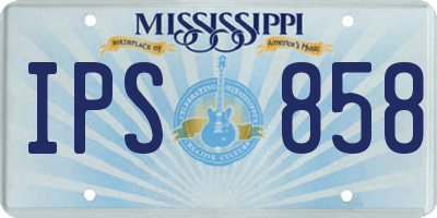 MS license plate IPS858