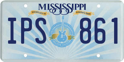MS license plate IPS861