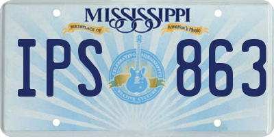 MS license plate IPS863