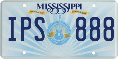 MS license plate IPS888