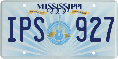 MS license plate IPS927