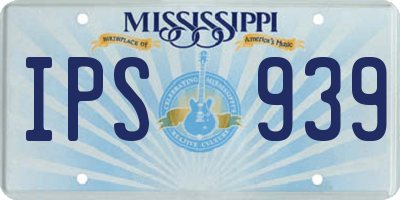 MS license plate IPS939