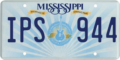 MS license plate IPS944