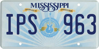 MS license plate IPS963