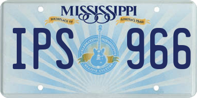 MS license plate IPS966