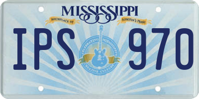 MS license plate IPS970
