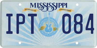 MS license plate IPT084