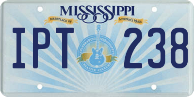 MS license plate IPT238