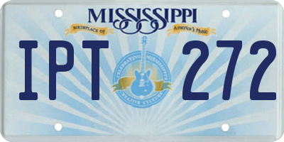 MS license plate IPT272