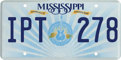 MS license plate IPT278