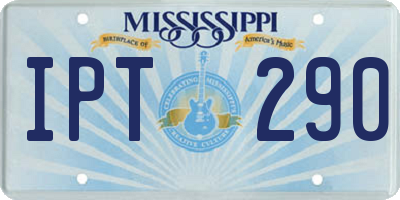 MS license plate IPT290