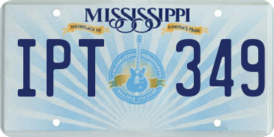 MS license plate IPT349
