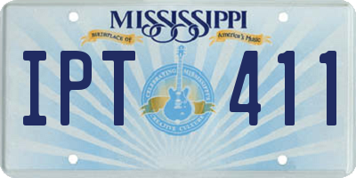 MS license plate IPT411