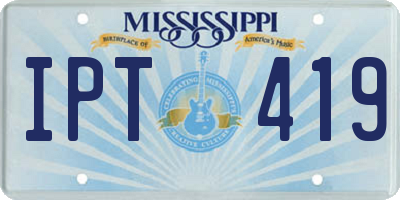 MS license plate IPT419