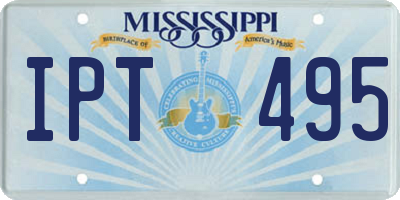 MS license plate IPT495