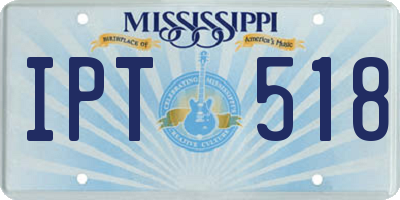 MS license plate IPT518