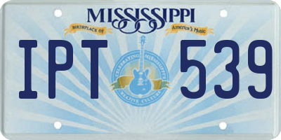 MS license plate IPT539