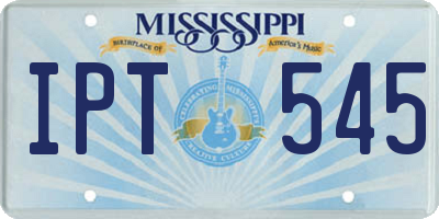 MS license plate IPT545