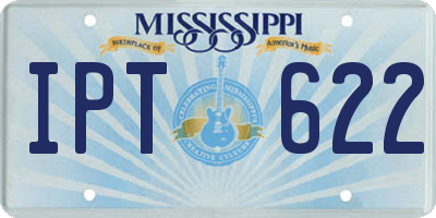 MS license plate IPT622