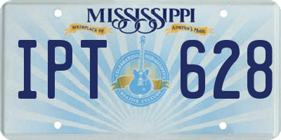 MS license plate IPT628