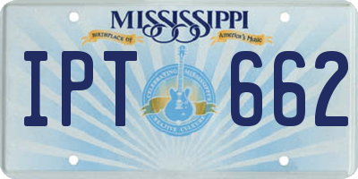 MS license plate IPT662