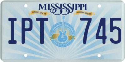 MS license plate IPT745