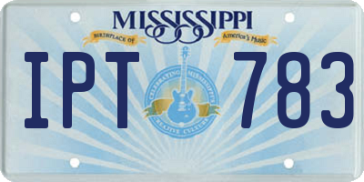 MS license plate IPT783