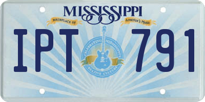 MS license plate IPT791