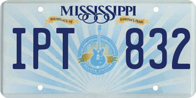 MS license plate IPT832