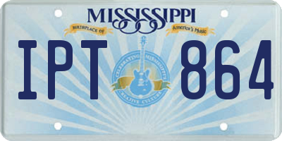 MS license plate IPT864