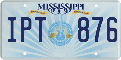 MS license plate IPT876