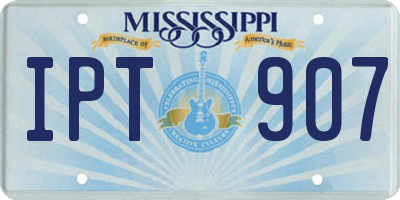 MS license plate IPT907